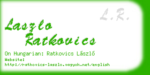 laszlo ratkovics business card